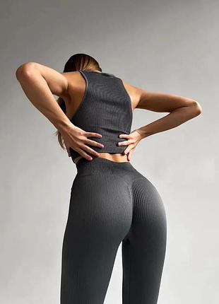 Лосини в рубчик push up4 фото