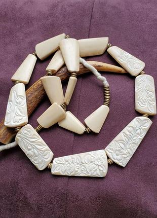 Винтажное ожерелье в этностиле, 92см