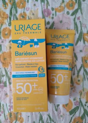 Дитячий сонцезахисний зволожувальний лосьйон для тіла uriage bariesun moisturizing kid lotion, spf50+ 100 мл