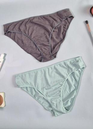 Котоновые хлопковые натуральные женские трусики слипы набор 40 42 primark andia