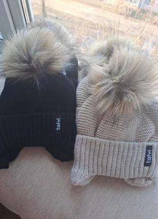 Шапочки зимові на флісі 46-48 см,