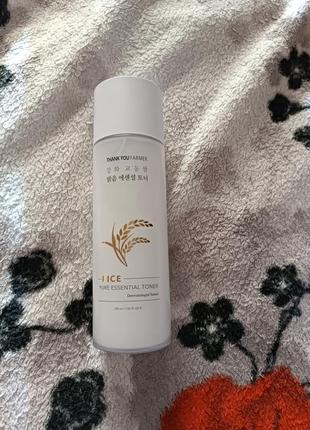 Thank you farmer....rice pure essential toner 200ml....тонер з екстрактом рису.....