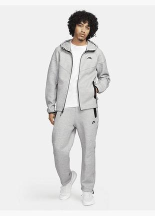 Стильный спортивный костюм nike tch flc fz wr для мужчин серый