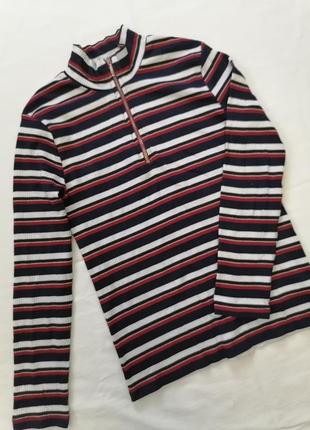 Полосатый гольф в рубчик на девочку, водолазка