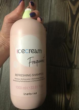 Освежающий шампунь с мятой inebrya frequent ice cream refreshing shampoo