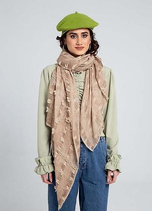 Шарф,палантин zemzem atelier, котон,льон