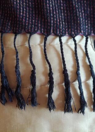 Дорога елітна вовна ошатний шарф палантин геометричний принт (оригінал) 5