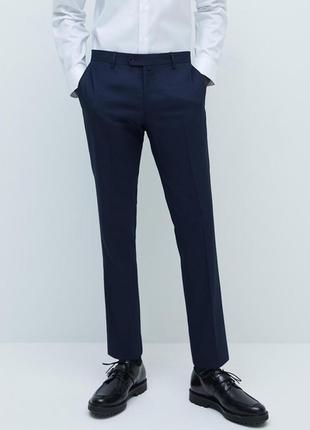 Брюки zara темно-синие / брюки классические мужские/ брюки zara