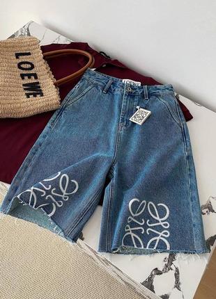 Шорты loewe джинсовые бермуды высокая посадка
