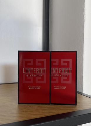 Givenchy l'interdit eau de parfum rouge ultime пробник для женщин (оригинал)
