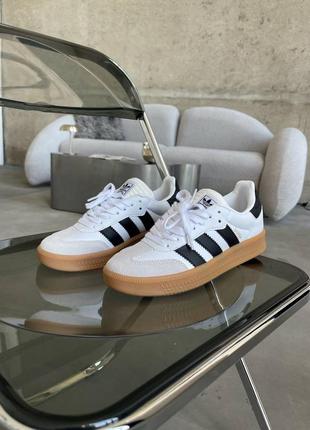 Кроссовки adidas samba xlg white/black gum platform