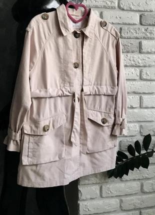 Льняной тренч zara пальто плащ