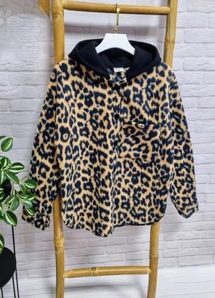 Тепла фдісова сорочка з капюшоном