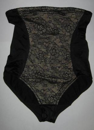 Элегантные высокие гладкие корректирующие трусики слип утягивающие трусы с кружевом