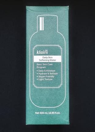 Ежедневный огуречный тонер dear, klairs daily skin softening water (500 мл)