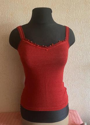 Вінтажна майка з камінчиками льон віскоза phase eight