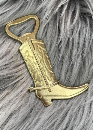 Открывашка открывалка открывашка для пива бутылок крышек золотая ковбойская тематическая сапог ковбоя подарочная