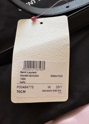 Saint laurent пояс - cassandre slim leather belt 70см оригінал2 фото