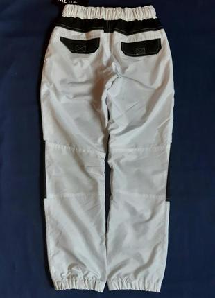 Джоггеры bkl wear германия белые непромокаемые спортивные штаны на подкладке на 8, 10 и 12 лет3 фото