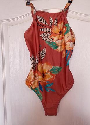 Слитный купальник в цветочный принт