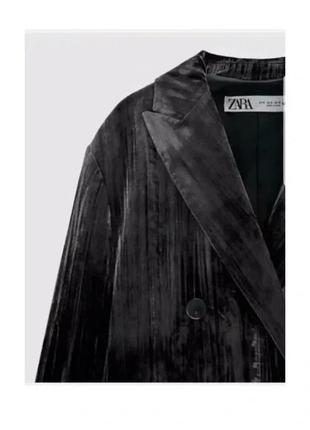 Пальто із жатого бархата zara3 фото