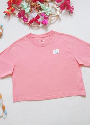 Суперовая хлопковая укороченная футболка jordan оригинал 💜🌺💜