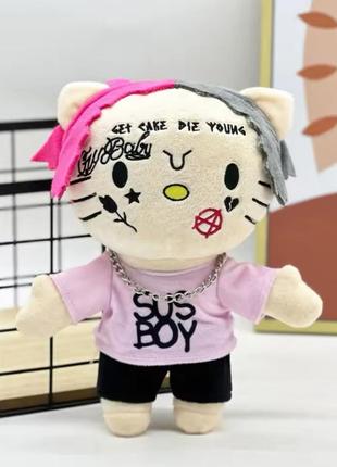Мʼяка іграшка hello kitty lil peep | хеллоу кітті | іграшка | ліл піп