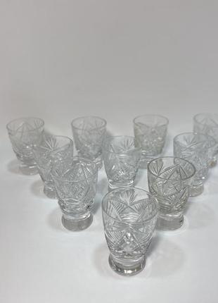 Хрустальные рюмки/чарки винтаж дятковский завод