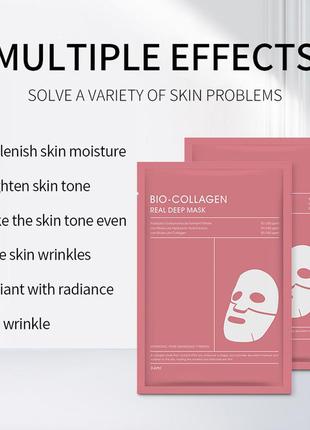 Натуральный коллаген в формате гидрогеля bio collagen real deep маска для лица 34мл