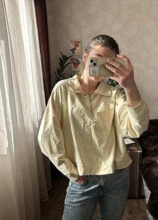 Желтый лимонный asos худи кофта лимонная на замке замок свитер
