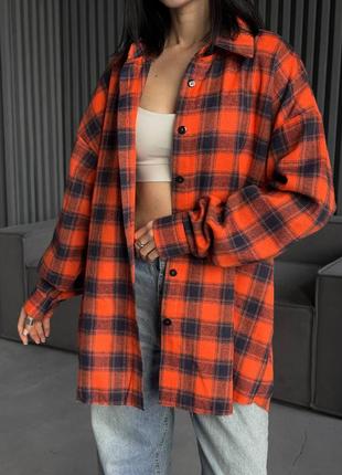 Рубашка оверсайз клетка 4 цвета качество бомба