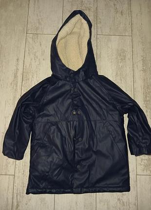Утеплена весняна куртка парка дощовик zara 98 cm (2/3 роки)