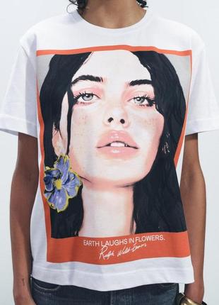 Оверсайз футболка zara