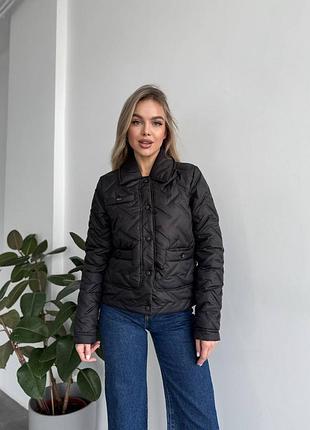 Весенняя стеганая куртка жакет
