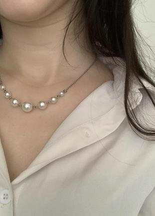 Подвеска, ожерелье, цепочка, колье с жемчужинами. барокко, винтаж, готический. качественная бижутерия