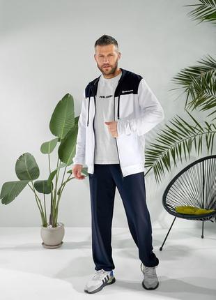 Мужской спортивный костюм с капюшоном (кофта на молнии/брюки прямые) с 50 по 60 размер5 фото
