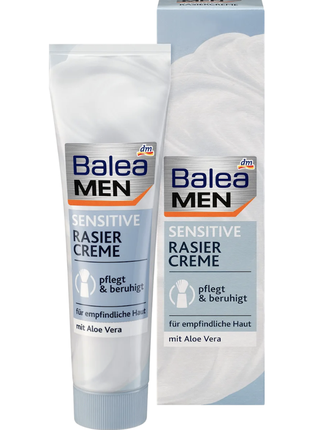 Крем для гоління дуже чутливої шкіри balea men rasiercreme sensitive, 100 ml