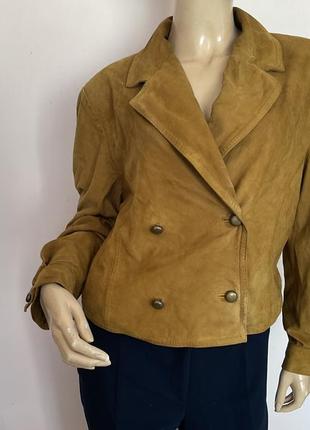 Короткий мягкий замшевий жакет/ xl/ brend l,estelle