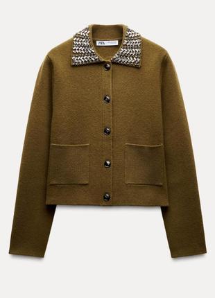 Шерстяной кардиган/свитер/кофта на пуговицах zara из лимитированной коллекции.