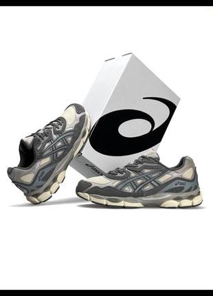 Чоловічі кросівки asics gel-nyc beige grey brown