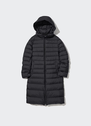 Пухове довге пальто ультралайт uniqlo куртка