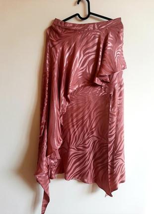 🤍шикарна атласна спідниця бренду asos s/250гр