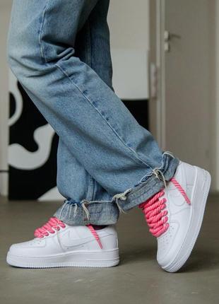 Крутые женские и мужские кроссовки nike air force 1 rope laces