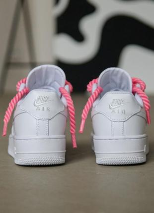 Крутые женские и мужские кроссовки nike air force 1 rope laces