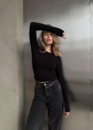 Лонгслів жіночий базовий з довгим рукавом