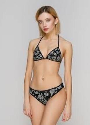 Черный купальник с пайетками calzedonia