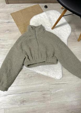 Плюшевый свитшот шерпа от shein