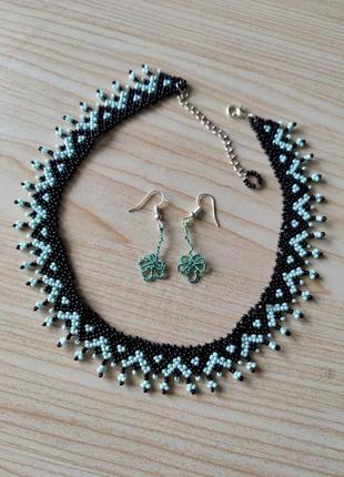Украшения черно-бирюзового цвета