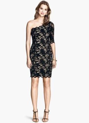 Платье новое кружевное на одно плечо h&m (арт970)