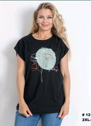 Женская футболка 
футболка женская 
котон 
размеры 2xl.3xl